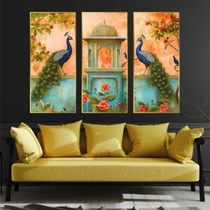Set of Two Wall Paintings for Wall Dacoration Golden Framed Wall Paintings for Living Room & Bedroom Wall Art for Home Decoration & Office Wall DΓ©cor (14x11 inch CH-GD2-22)
